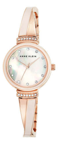 Reloj Anne Klein Ak/2216blrg Tono Dorado Rosado Cristales Sw