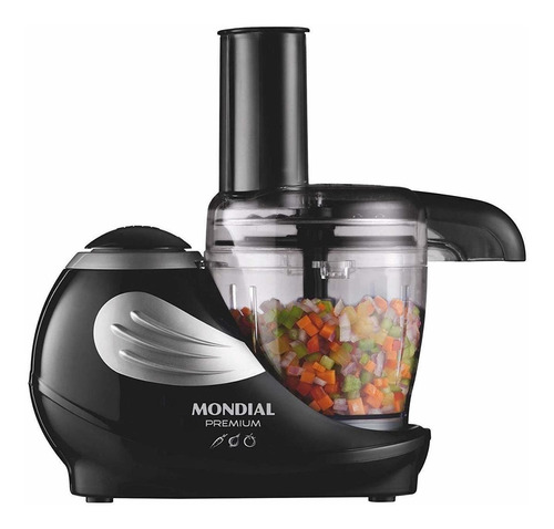 Multiprocessador Mondial Premium MP-02 160W preto e prateado 220V