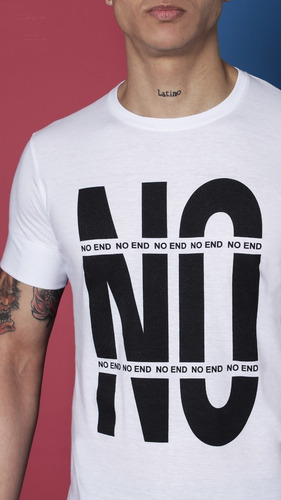 Imagen 2 de 4 de Remera Estampada No End No End No End Hombre 37224