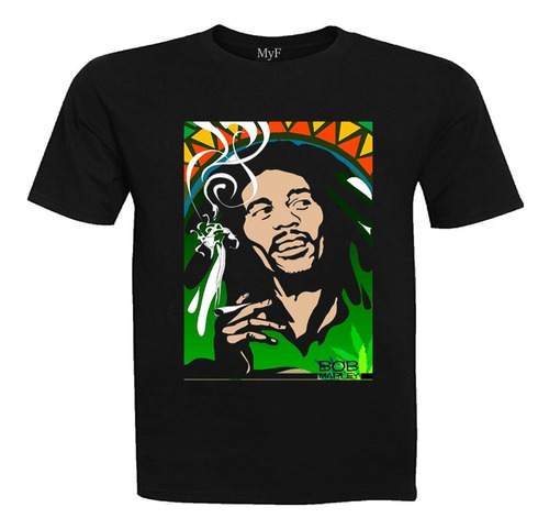 Poleras M/corta Bob Marley 100% Algodón Premium 