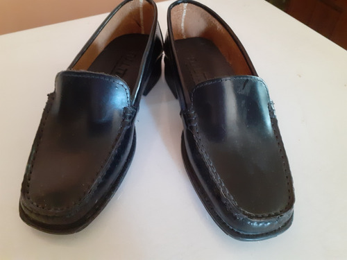 Zapato Moscacines Negros De Cuero Para Dama 