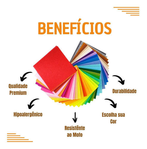 Feltro Liso Santa Fé 1m X 1,40m Escolha Sua Cor