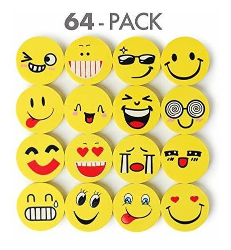 Señor Gomas De Borrar Pack De 64 Borrador De Emoji Gomas De
