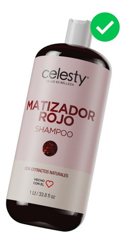  Shampoo Matizador Rojo Red Cabello Cobrizo Cobrizos 1l