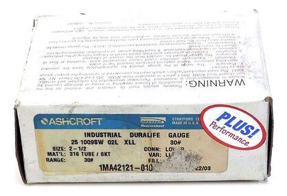 Nib Ashcroft 1ma42121-010 Duralife Gauge 2-1/2'', 25 1009s