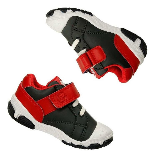 Imagen 3 de 5 de Tenis Casuales Azul Oscuro-rojo Bubblegummers Oliverio Niño