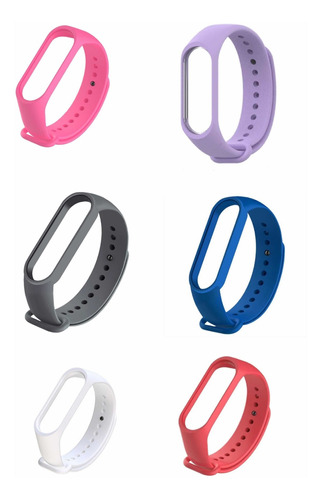 Pack X4 Malla Correa Silicona Mi Band Xiaomi 5 6 Colores