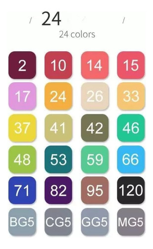 10 Sets Marcadores Plumones 24 Colores Doble Punta Pincel