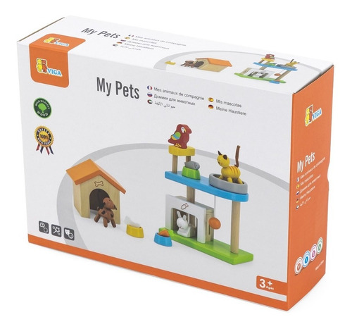 Juego Mis Mascotas Para Niños De Madera Viga