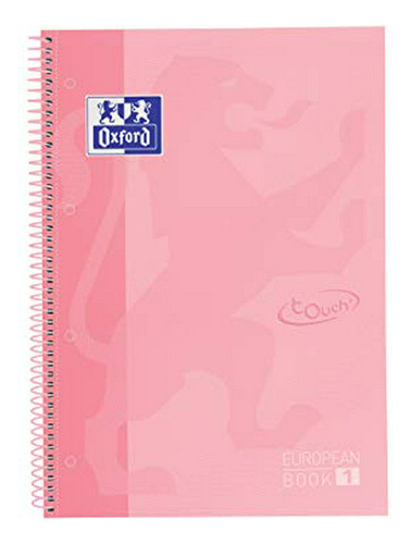 Cuaderno Oxford Touch Microperforado 80 Hojas, Rosa Pastel.