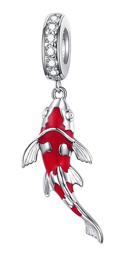 Charm De Plata Esterlina 925 Bsc085 Color Rojo