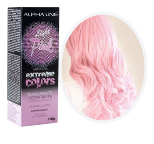  Máscara Tonalizante Extreme Colors Tons Pasteis Alpha Line Tom Light Pink