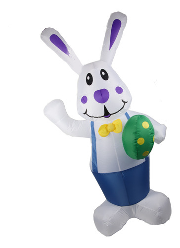 Decoración Inflable Con Forma De Conejo De Pascua Con Huevos