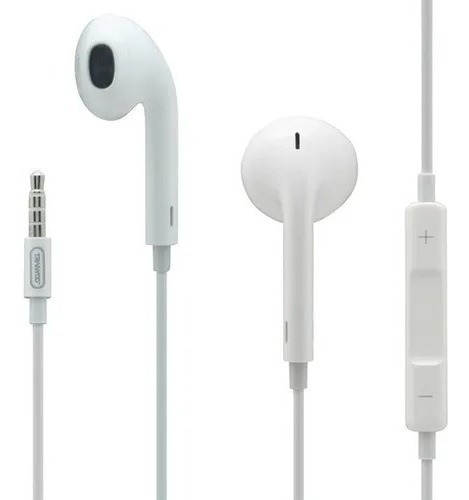 Audifonos Ergonomico Alambricos Stereo Blanco 3.5mm + Microf