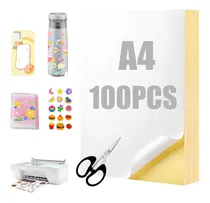 Comprar 100 Hojas Papel Fotográfico Autoadhesivo, Color Make, Papel Fotográfico Adhesivo Glossy, Apto Para Impresoras De Chorro De Tinta, Puede Utilizarse Para Fotos, Álbumes