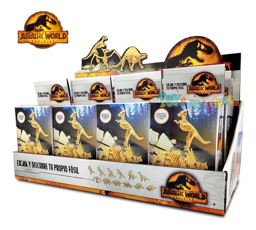 Imagen 6 de 8 de Kit De Excavación Esqueletos Fósiles De Dinosaurios Jurassic