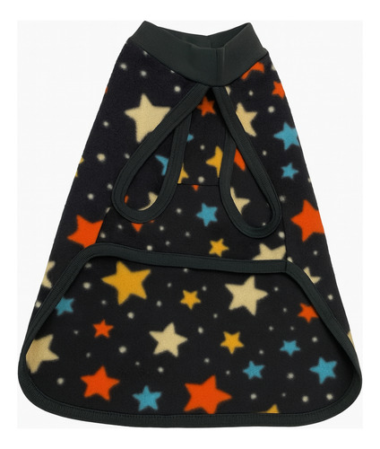 Poncho Polar Chaleco Estampado Perros Ropa Invierno Abrigo Talle 5 ---estrellas
