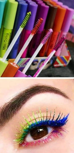 Imagen 4 de 5 de Pack De 6 Mascaras De Pestañas Rímel Colores Neón Flúor Uv