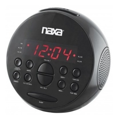 Reloj Despertador Digital Naxa Radio Am / Fm, Snooze Y Aux