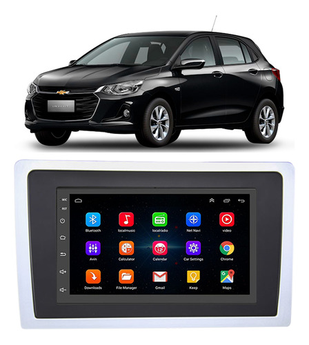 Kit Multimidia Android 7pol Onix 20 21 22 23 24 Espelhamento