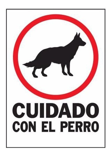 Cartel Cuidado Con El Perro