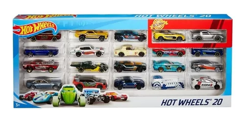 Hot Wheels Paquete de 20 autos deportivos y de carreras a escala 1:64,  vehículos coleccionables (los estilos pueden variar)