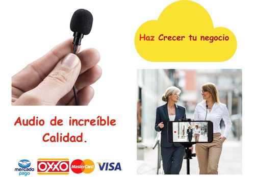 Micrófono Condensador De Solapa Lavalier Omlidireccional