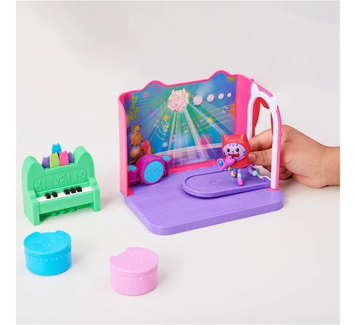 Gabbys Dollhouse Cuarto De Dj Música Con 7 Piezas