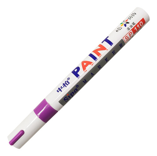 Marcador De Pintura Sipa Paint Sp101 Morado De 3 Mm 12 Pzs