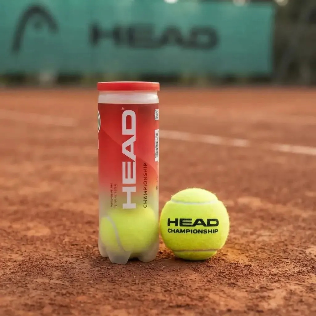 Bola De Tênis Head Championship Bolinha Tubo com 3 Unidades Amarela