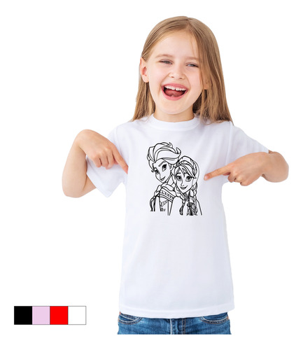 Playera Infantil Talla Color Froozen  #5