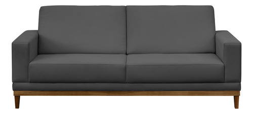 Sofá 145 cm 2 Lugares Kayrós D05 Suede Cinza - Mozenato