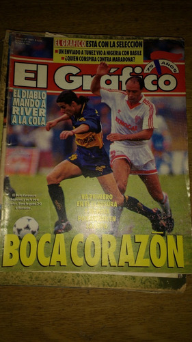 El Grafico 3988 Abrazo Caniggia Maradona Boca 1996 Marzo