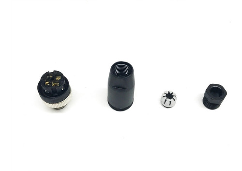 100x Conector M12 4 Pinos Macho Reto Para Montar Sensor