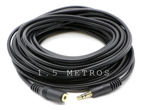 Cable Extension Audio 3.5 Stereo Macho A Hembra Por 1.5 Mts