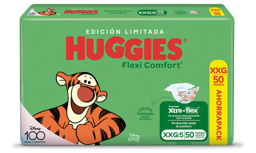 Imagen 2 de 2 de Pañales Huggies Flexi Comfort Ahorrapack Xxg Ed Limitada