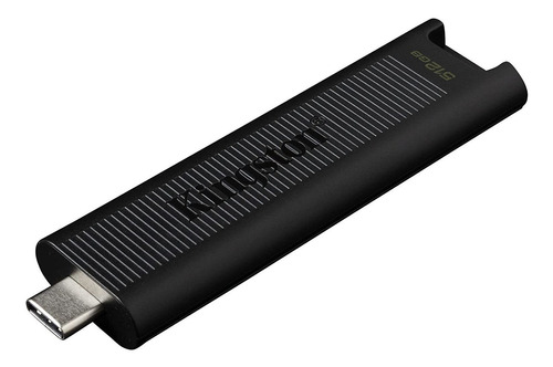 Memoria Kingston DataTraveler Dtmax 512gb USB-C 3.2 gen2 1000mb/s 900mb/s color negro liso