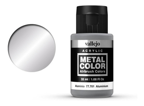 Vallejo Metal Color Airbrush Colors 77701 Aluminio Acrilico