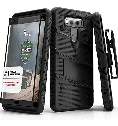 Estuche LG V20, Zizo [serie Bolt] Con Pata De Cabra Gratuita