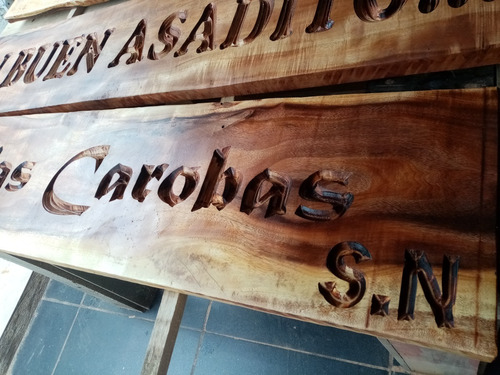 Oferta! Carteles En Madera Curupay 80cm X 30cm
