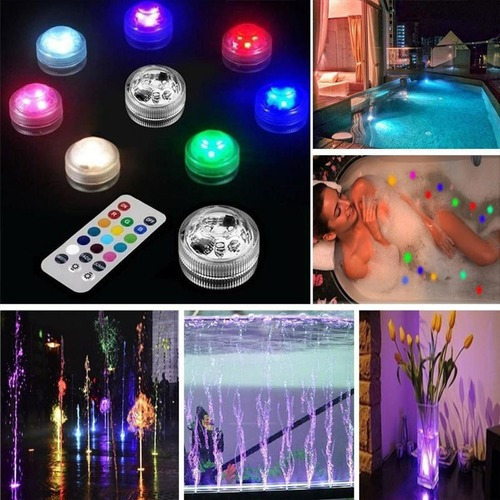 Nuevo 10 Piezas De Luces De Piscina Led A Prueba De Agua