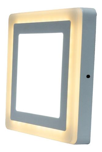 Panel Led S/poner Cuadrado 6w Centro Blanco +3w Borde Calido