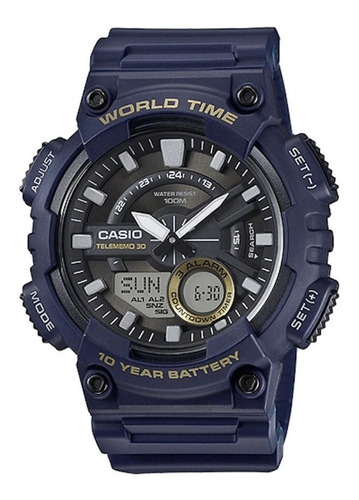 Reloj Hombre Casio Aeq 110w 2a Azul Original