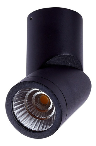 Spot Sobreponer Interior, 6,5w, Luz Cálida, Negro Tecnolite