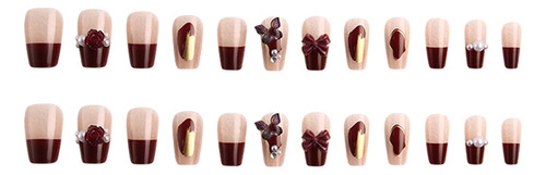 Uñas Postizas Pegamento De Uñas Postizas Decoradas Color Z225