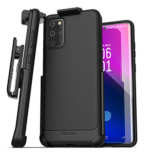 Funda Para Galaxy S20 Plus Negra Clip Para Cinturon Encased