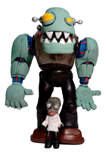 Plantas Vs Zombies Figuras Dr. Zombie Articulado Con Luz