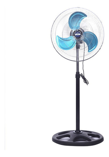 Ventilador De Pedestal Cm-top 18 Pulgadas Aspas Metálico 50 Cm 60hz Negro Azul Metal 3