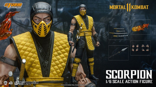 Action Figure Mortal Kombat Subzero Noob Scorpion Boneco 1/6