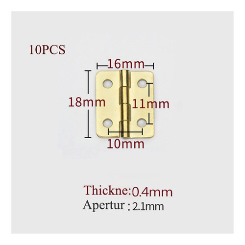 Thexin Bisagra Pieza Metal Dorada Para Casa Prefabricada